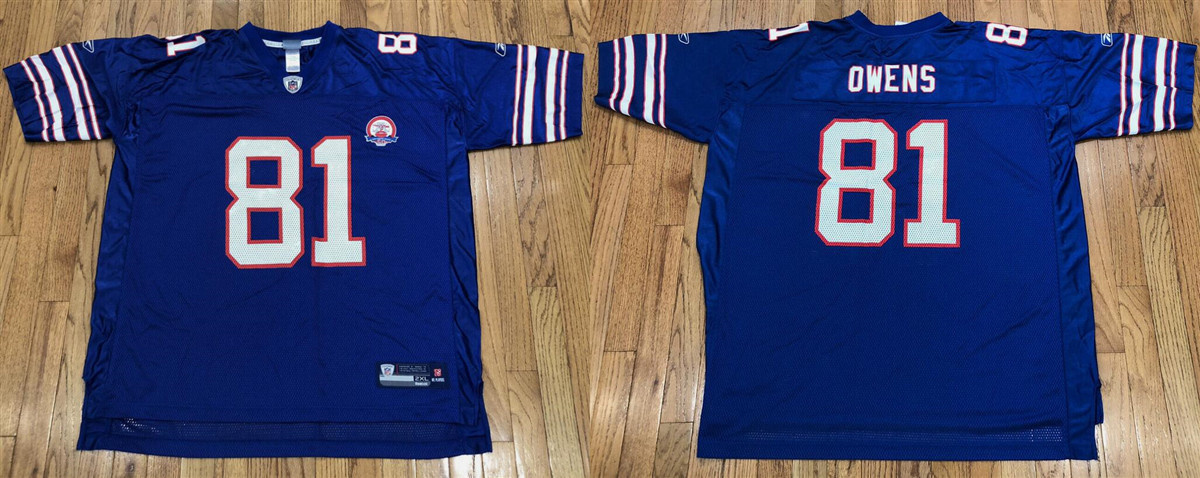 Men's Buffalo Bills #81 Terrell Owens Blue Stitched Football Jersey Men's Buffalo Bills #81 Terrell Owens Blue Stitched Football Jersey